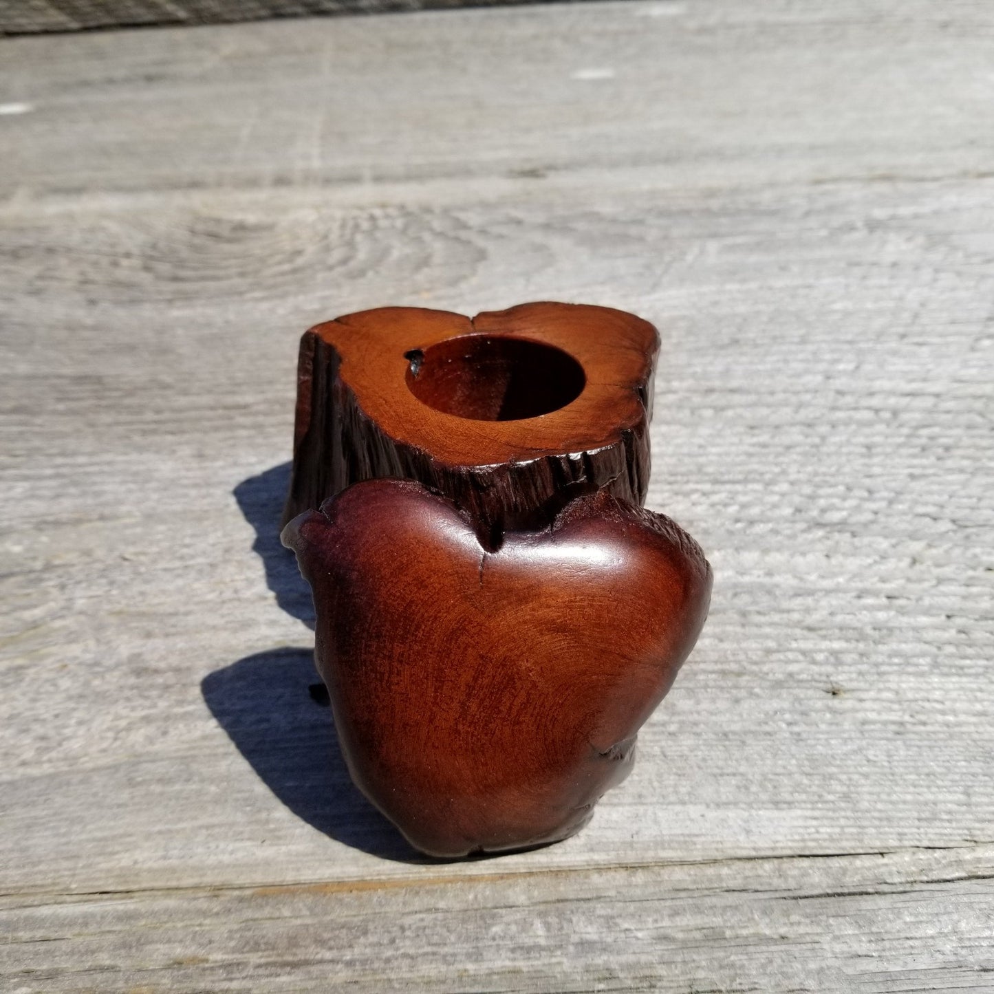 Wood Ring Box Redwood Rustic Handmade California Redwood Jewelry Box Storage Box Token Ashes #262