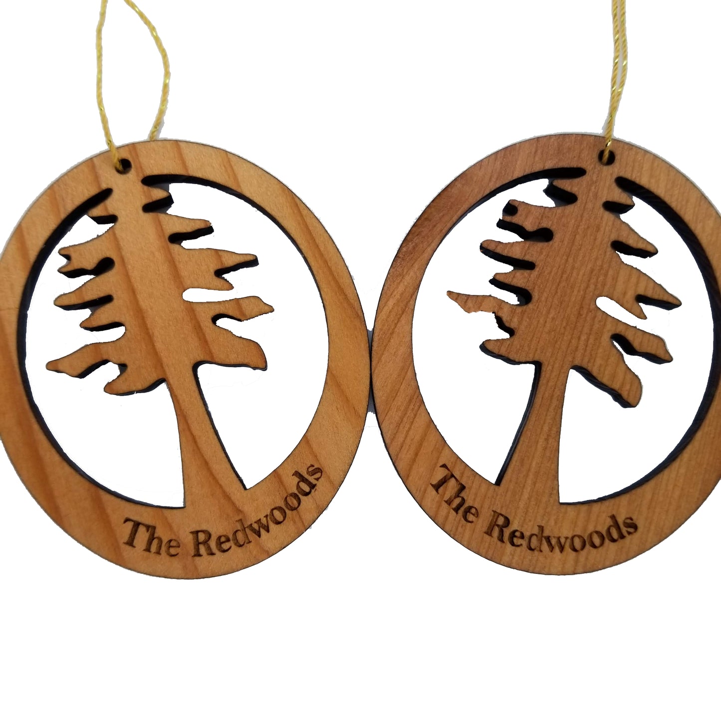 Redwood Tree The Redwoods Wood Christmas Ornament California Redwoods Handmade Made in USA