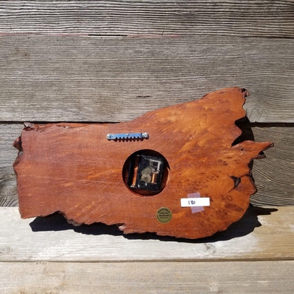 Redwood Clock Handmade Wall Hanging Rustic Wedding Gift Burl Live Edge #180 Mini Wall Clock 5th Anniversary Gift