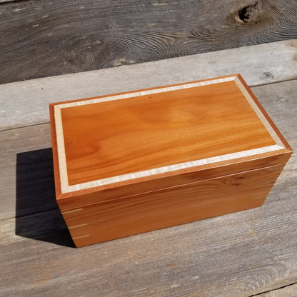 Wood Jewelry Box Redwood Handmade California Storage #275