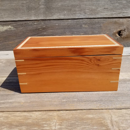 Wood Jewelry Box Redwood Handmade California Storage #275