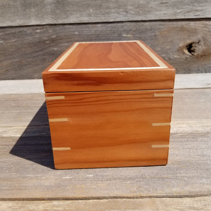 Wood Jewelry Box Redwood Handmade California Storage #275