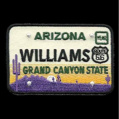 Williams Arizona Patch – Iron On Grand Canyon State – AZ License Plate Travel Souvenir Badge