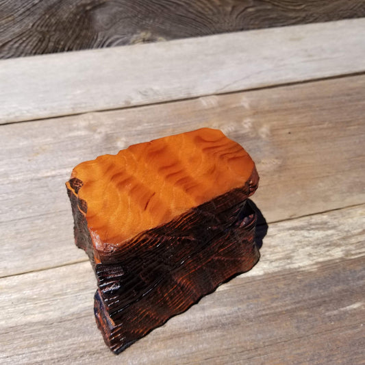 Handmade Wood Box with Redwood Rustic Handmade Ring Box #140