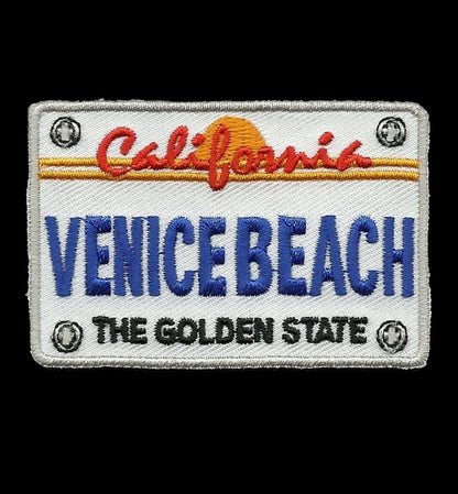 Venice Beach Patch - California Golden State - CA License Plate Iron On Souvenir Travel Badge Emblem