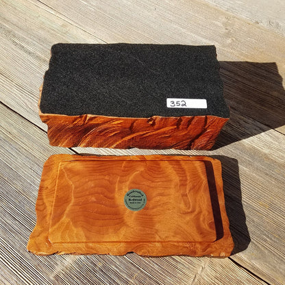 Wood Jewelry Box Redwood Tree Engraved Rustic Handmade Curly Wood #352 Mens Valet Christmas Gift 5th Anniversary