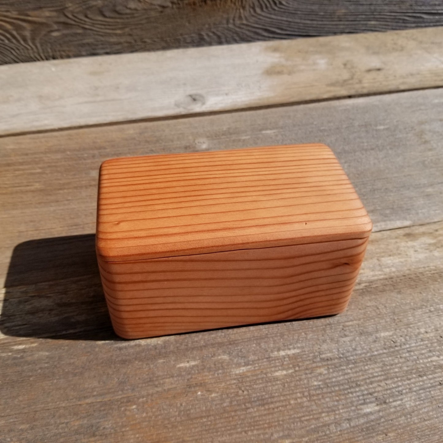 Wood Box Redwood Handmade California Redwood Jewelry Box 6 inch