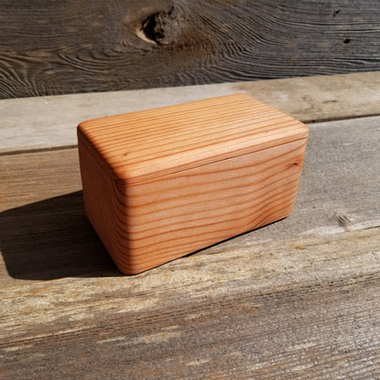 Wood Box Redwood Handmade California Redwood Jewelry Box 6 inch