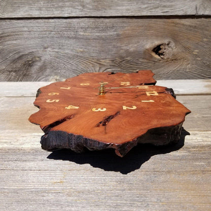 Redwood Clock Handmade Wall Hanging Rustic Burl Live Edge #175 Anniversary Gift Wedding Gift One Of a Kind Small Wall Clock