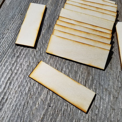 Wood Cutout Rectangles - 3 Inch - Unfinished Wood - Lot of 48 - Wood Blank Craft Projects