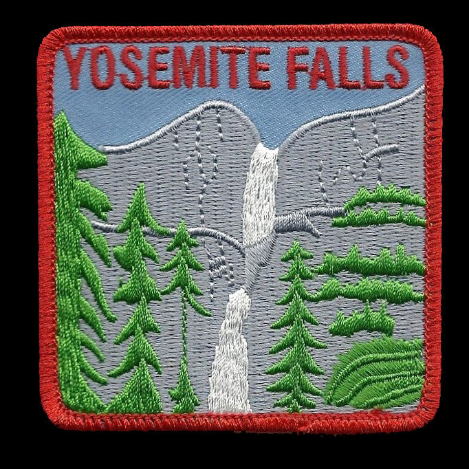 California Patch - Yosemite National Park - Yosemite Falls Iron On Souvenir Badge Emblem Applique