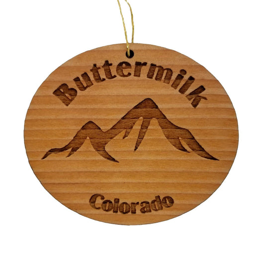 Buttermilk Colorado Ornament Handmade Wood Ornament CO Souvenir Mountains Ski Resort