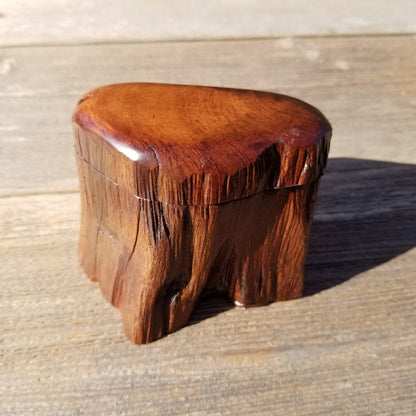 Handmade Wood Box with Redwood Rustic Handmade Ring Box California Redwood #316 Christmas Gift Anniversary Gift Ideas