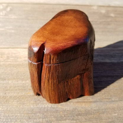 Handmade Wood Box with Redwood Rustic Handmade Ring Box California Redwood #316 Christmas Gift Anniversary Gift Ideas