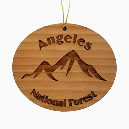 Angeles National Forest Ornament Handmade Wood Ornament California Souvenir CA San Gabriel Mountains Resort Ski Skiing Skier Snowmobiling