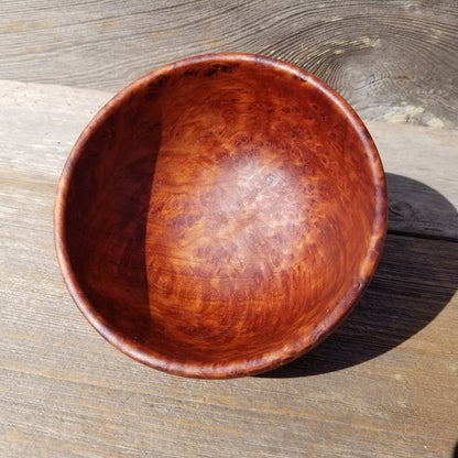 Redwood Bowl Burl Hand Turned 5.5 Inch Wood Salad Bowl Made out of Rare Redwood Gorgeous Grain #451