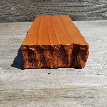 Wood Jewelry Box Redwood Rustic Handmade California Storage Live Edge #270 5th Anniversary Gift Stash Box Birthday Gift