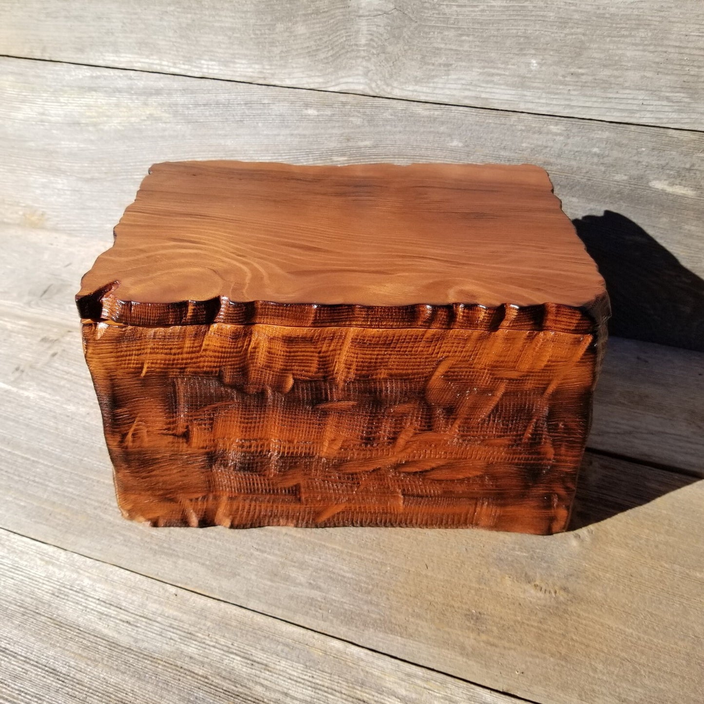 Wood Jewelry Box Redwood Handmade California Storage #432 5th Anniversary Gift Christmas Gift - Mother's Day Gift - Redwood Urn