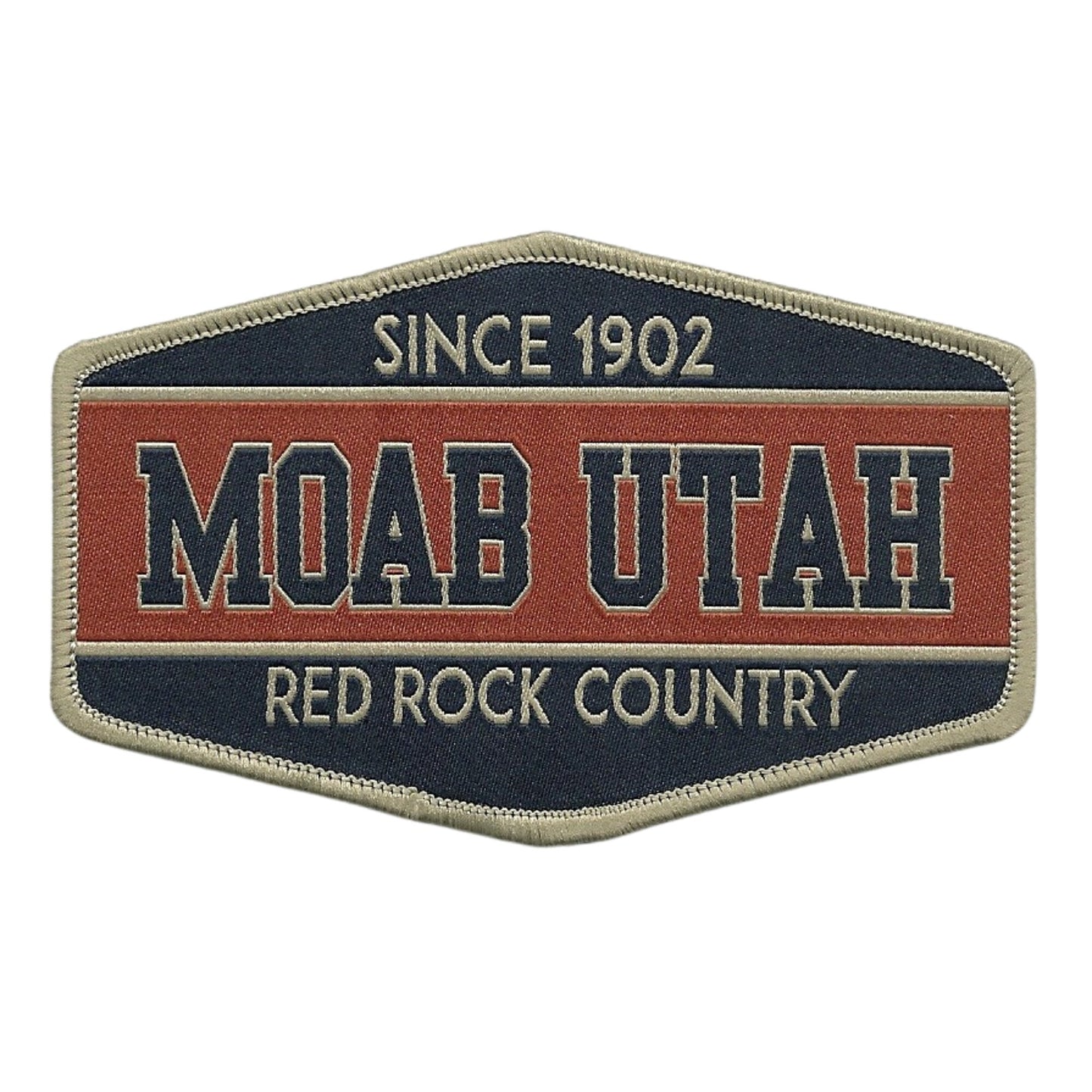 Moab Utah Patch – Red Rock Country UT – Travel Patch Iron On – UT Souvenir Patch – Embellishment Applique – Travel Gift 4″ Vintage Retro