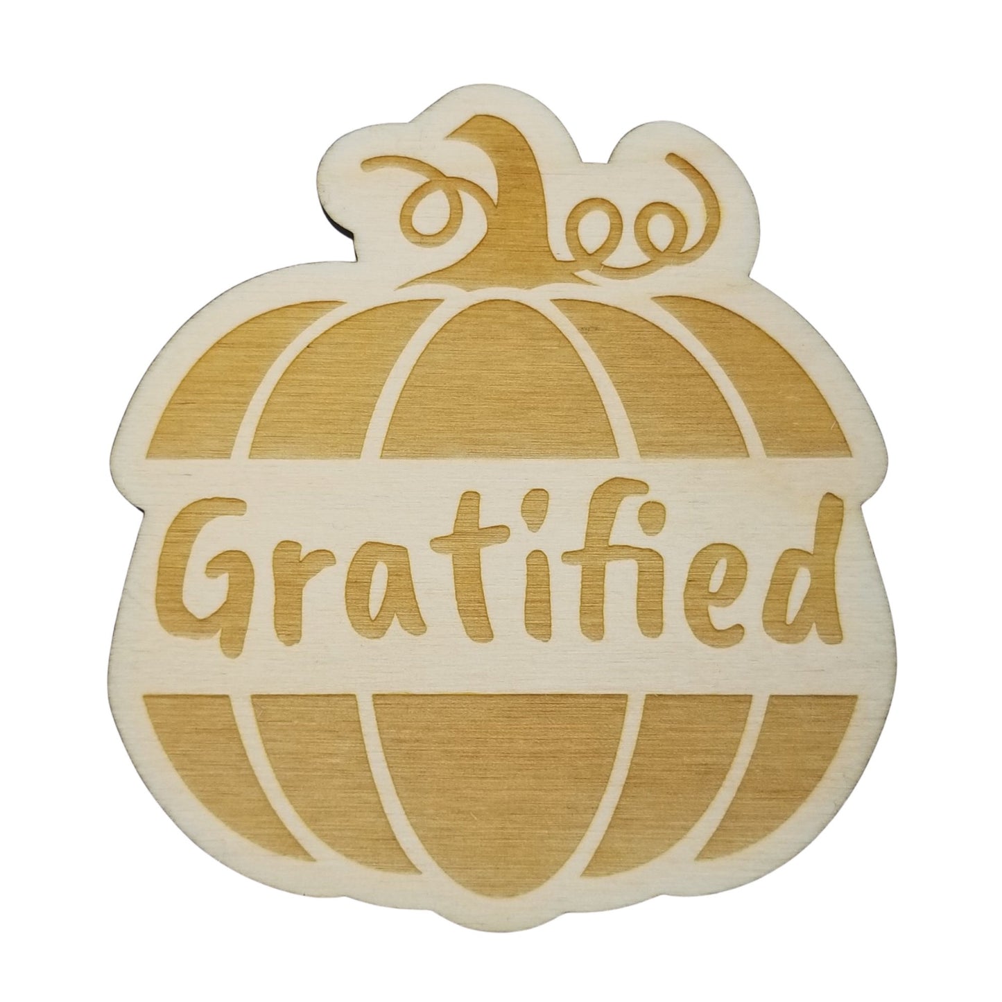 Thanksgiving Place Card Set of 4 - Thanksgiving Place Setting - Thanksgiving Table Decor - Gratified Pumpkin Place Holder