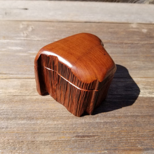 Wood Ring Box Redwood Rustic Handmade California Storage #525 Engagement Birthday Gift Mother's Day Gift Gift for Friend