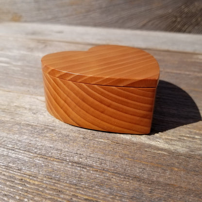 Handmade Wood Box with Redwood Heart Ring Box California Redwood #455 Christmas Gift Anniversary Gift Mothers Day Ideas