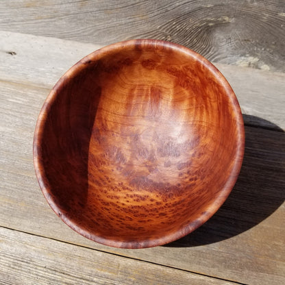 Redwood Bowl Burl Hand Turned 5.5 Inch Wood Salad Bowl #450 Made out of Rare Redwood Gorgeous Grain