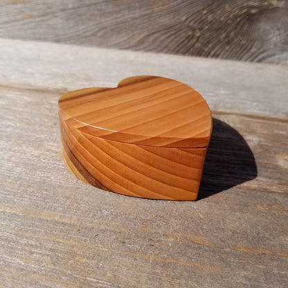 Handmade Wood Box with Redwood Heart Ring Box California Redwood #452 Christmas Gift Anniversary Gift Ideas