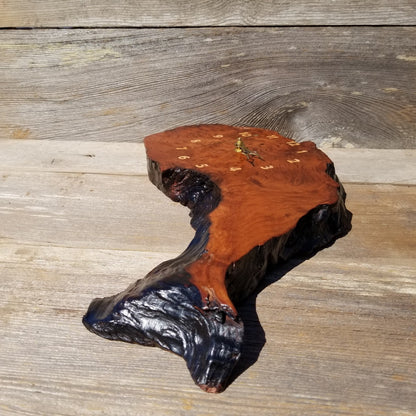 Wood Clock Wall Hanging Redwood Handmade Burl #425 Housewarming Gift Realtor Gift Redwood Burl Wall Clock Small