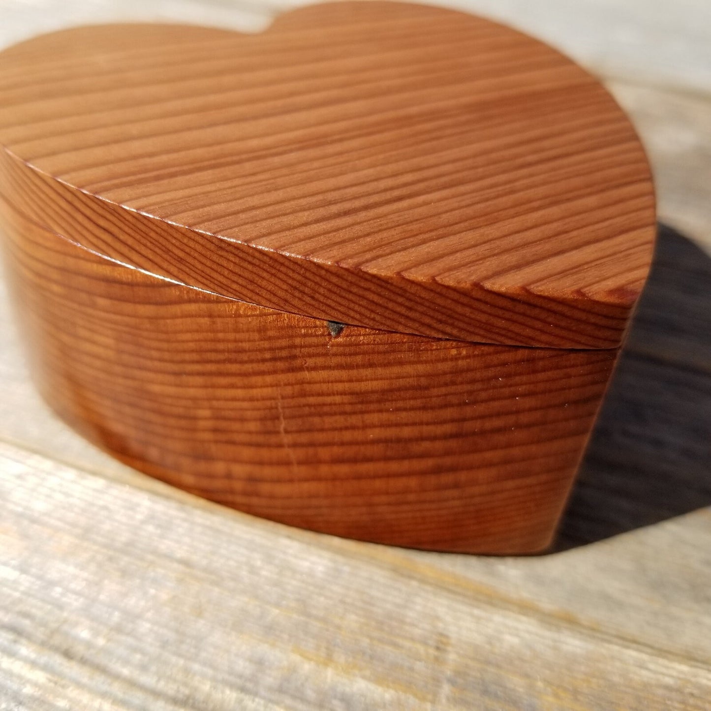 Handmade Wood Box with Redwood Heart Ring Box California Redwood #453 Christmas Gift Anniversary Gift Ideas