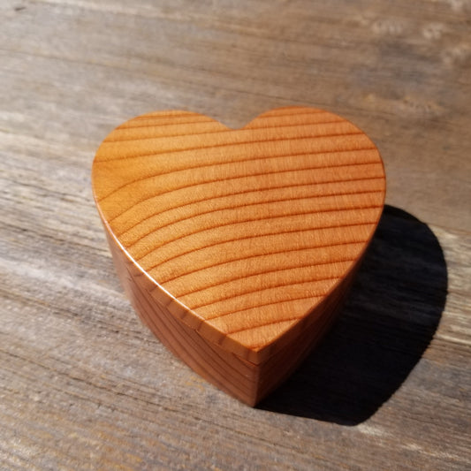 Handmade Wood Box with Redwood Heart Ring Box California Redwood #367 Christmas Gift Anniversary Gift Ideas