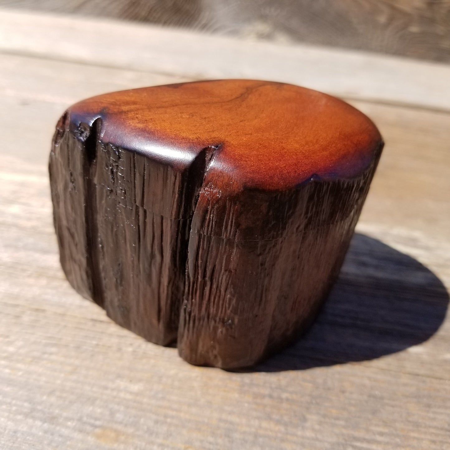 Wood Ring Box Redwood Rustic Handmade California Storage Live Edge Mini #359 Birthday Gift Christmas Gift Mother's Day Gift