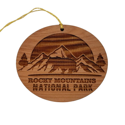 Rocky Mountains Ornament Mountains Trees Bear Handmade Wood Ornament Rocky Mountain National Park Colorado Souvenir CO Christmas Ornament