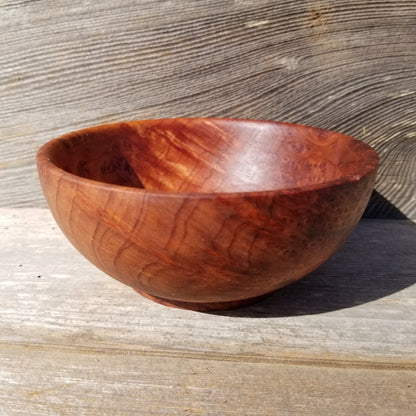 Redwood Bowl Burl Hand Turned 5.5 Inch Wood Salad Bowl #450 Made out of Rare Redwood Gorgeous Grain