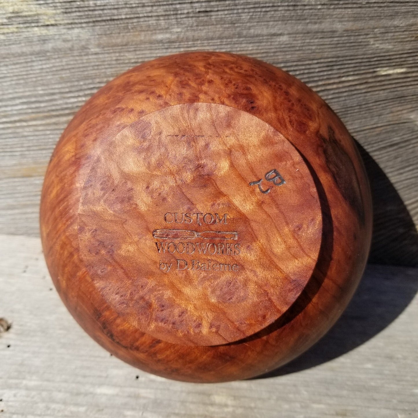 Redwood Bowl Burl Hand Turned 5.5 Inch Wood Salad Bowl Made out of Rare Redwood Gorgeous Grain #451