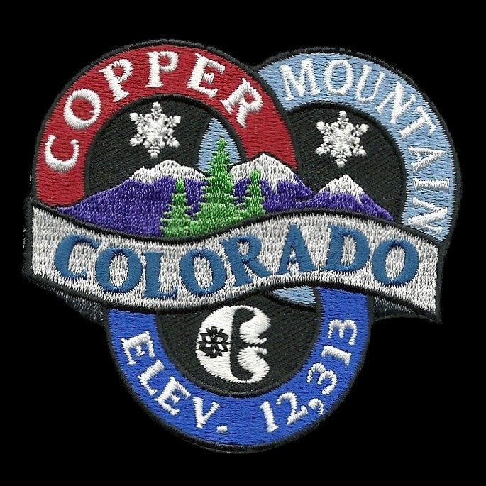 Copper Mountain – Colorado Patch – Ski Patch- CO Ski – Colorado Souvenir – Travel Patch – Iron On –  Applique Embellishment 3"