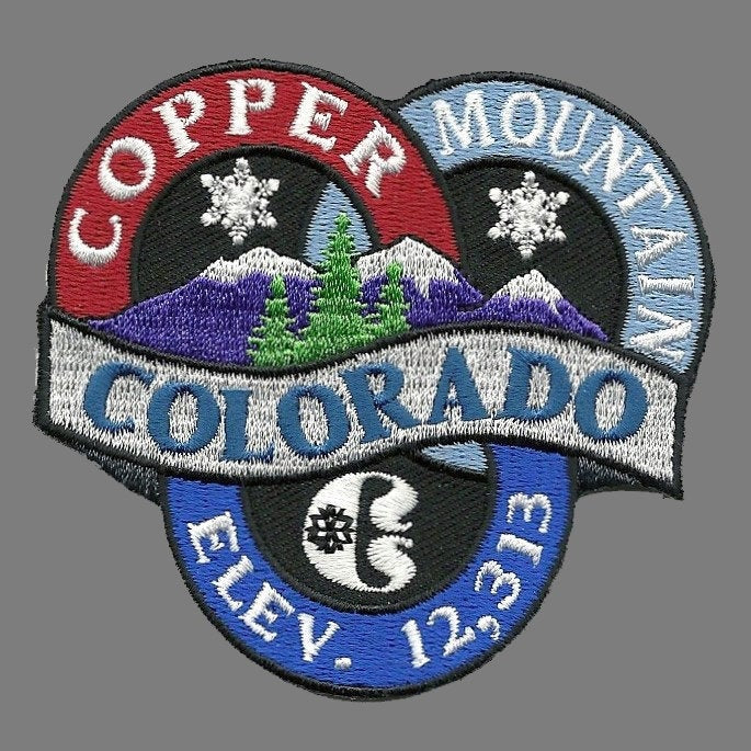 Copper Mountain – Colorado Patch – Ski Patch- CO Ski – Colorado Souvenir – Travel Patch – Iron On –  Applique Embellishment 3"