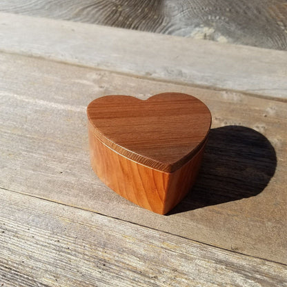 Handmade Wood Box with Redwood Heart Ring Box California Redwood #337 Engagement Ring Box Wedding Proposal