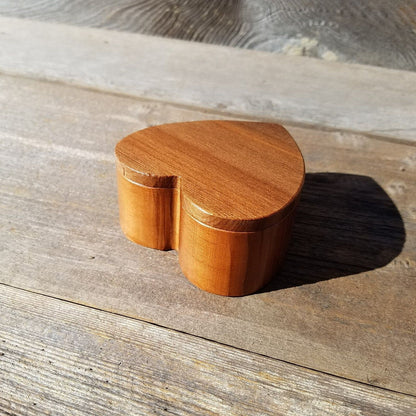 Handmade Wood Box with Redwood Heart Ring Box California Redwood #337 Engagement Ring Box Wedding Proposal