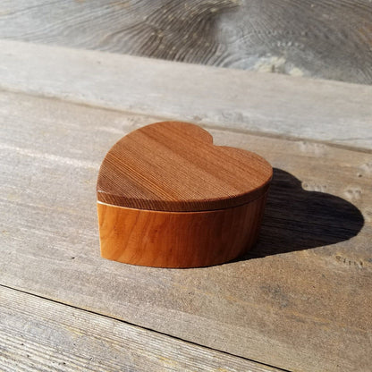 Handmade Wood Box with Redwood Heart Ring Box California Redwood #337 Engagement Ring Box Wedding Proposal