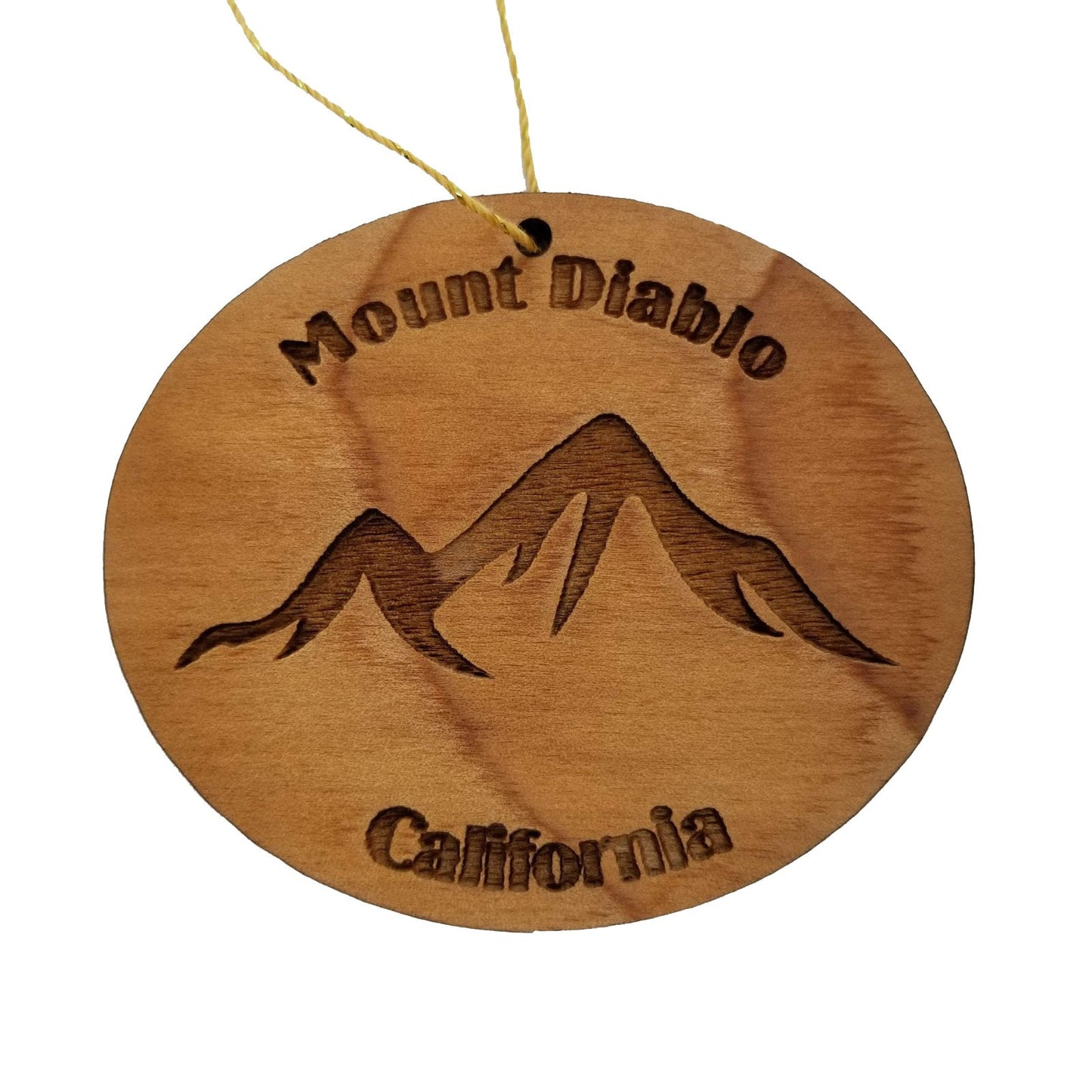 Mount Diablo Ornament California Souvenir Handmade Wood Ornament San Francisco Bay Area