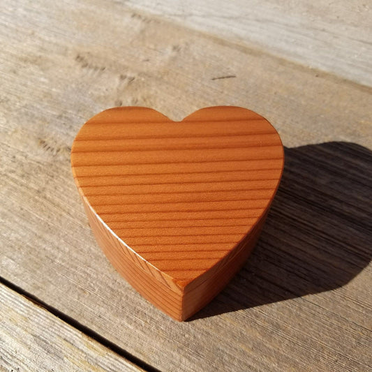 Handmade Wood Box with Redwood Heart Ring Box California Redwood #327 Engagement Ring Box Wedding Proposal