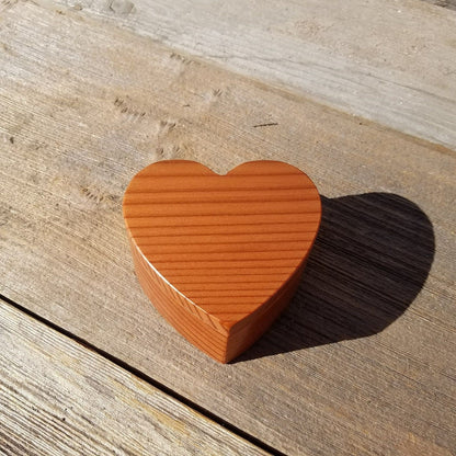 Handmade Wood Box with Redwood Heart Ring Box California Redwood #327 Engagement Ring Box Wedding Proposal