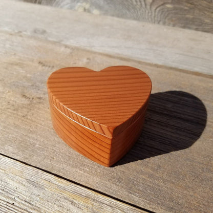 Handmade Wood Box with Redwood Heart Ring Box California Redwood #327 Engagement Ring Box Wedding Proposal