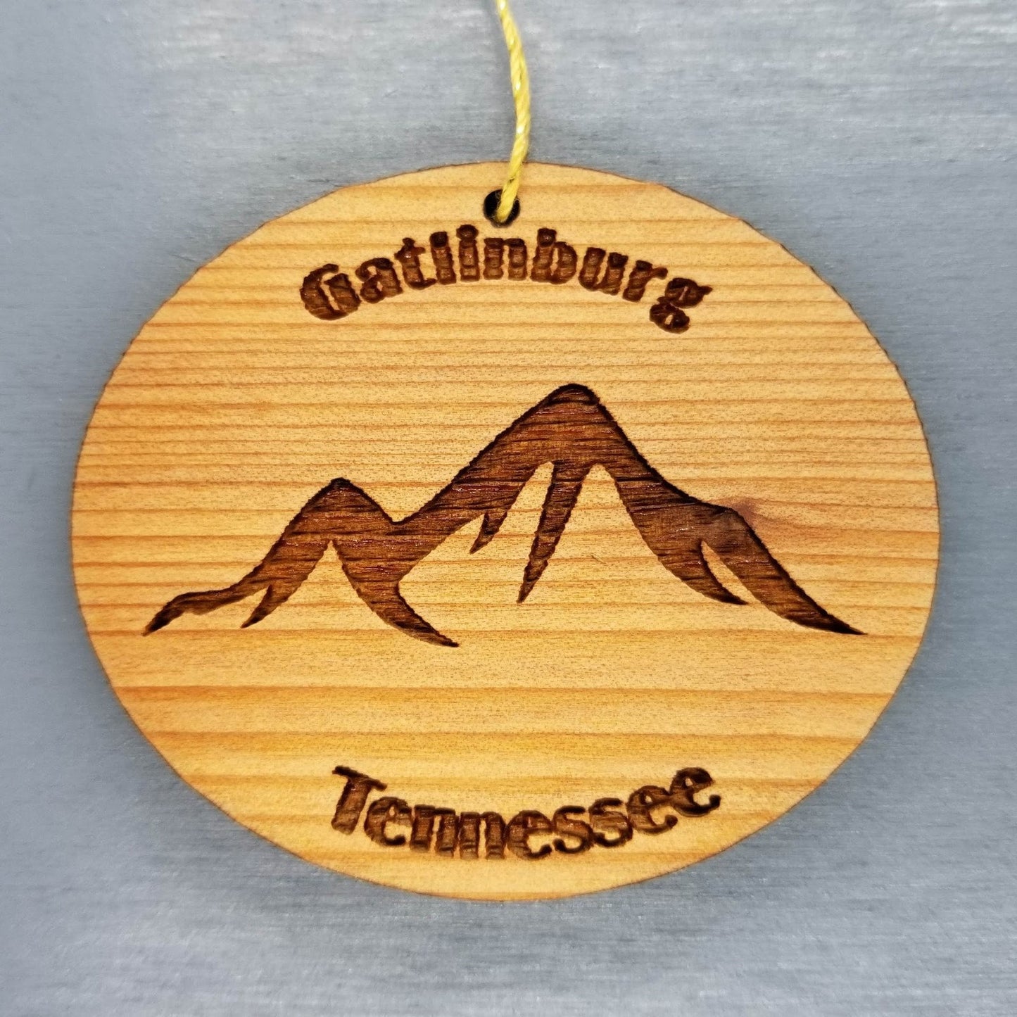 Gatlinburg Tennessee Ornament - Wood Ornament TN Souvenir - Smoky Mountains Christmas Ornament