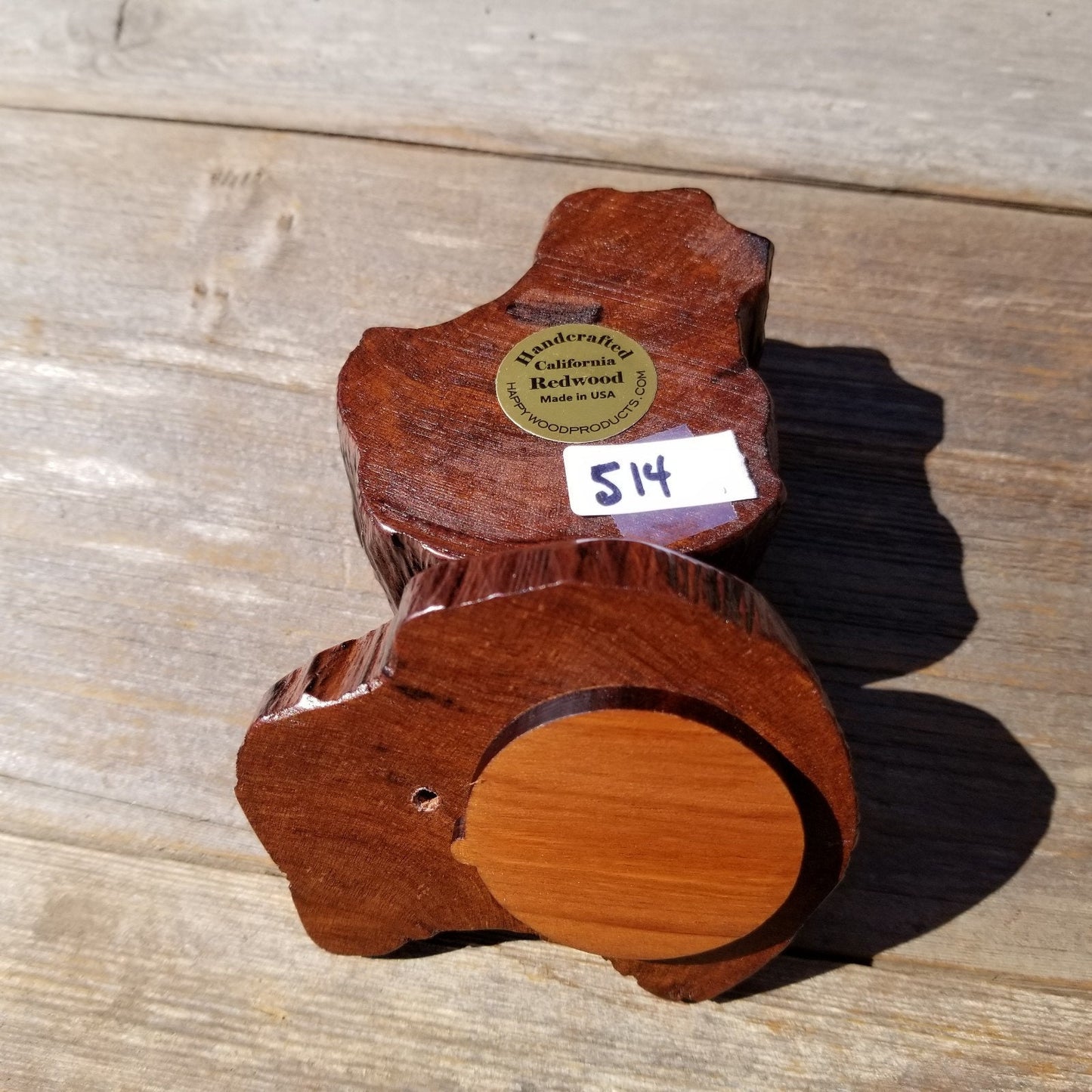 Wood Ring Box Redwood Rustic Handmade California #514 Storage Engagement Birthday Gift Mother's Day Gift Gift for Friend