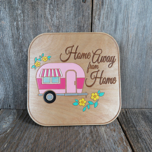 Color Your Own Wood Art ONLY DIY - Home Away From Home Trailer Wood Trivet - Coloring Project - Adult Craft Project Supply - Relaxation Gift