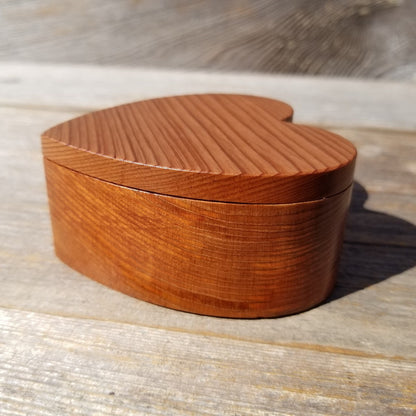 Handmade Wood Box with Redwood Heart Ring Box California Redwood #453 Christmas Gift Anniversary Gift Ideas