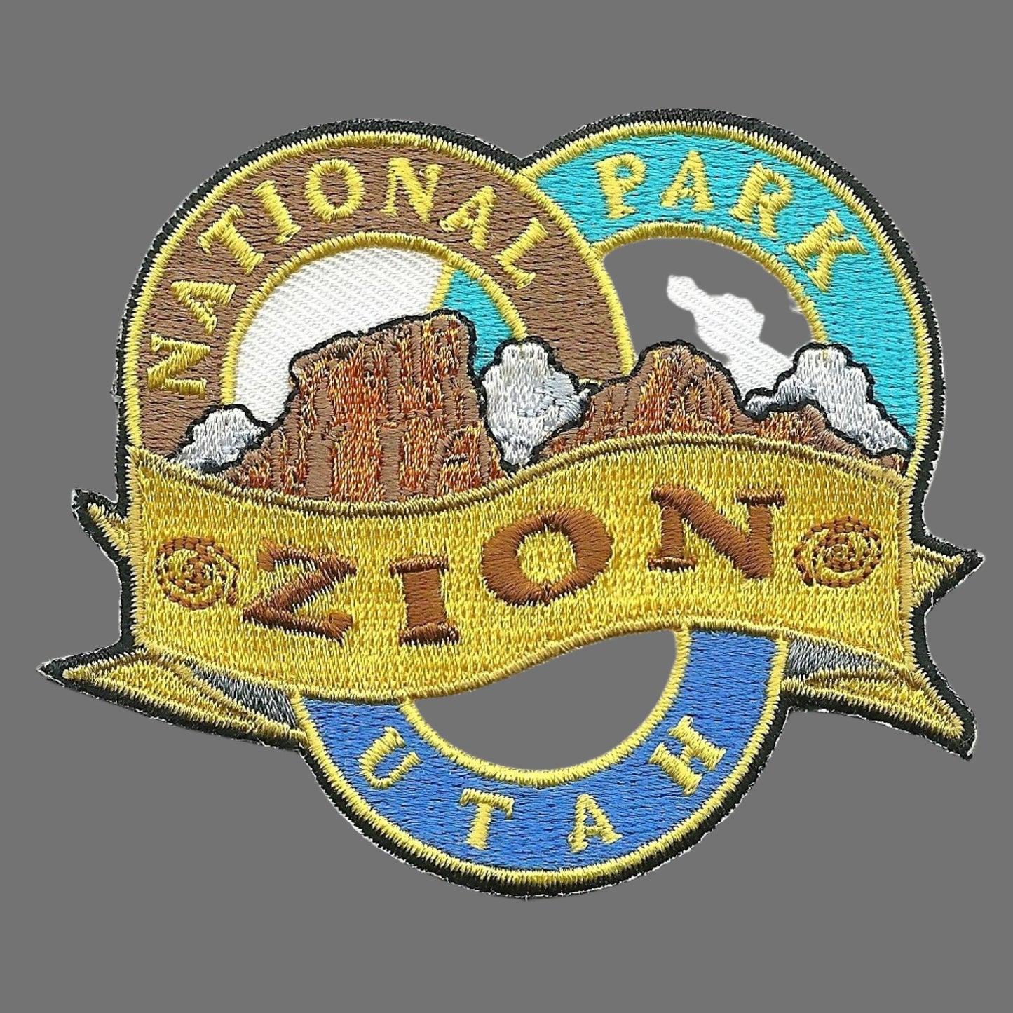 Zion National Park Patch - Utah Patch – UT Travel Patch Iron On – Souvenir Embellishment Applique – Travel Gift 3" Angels Landing