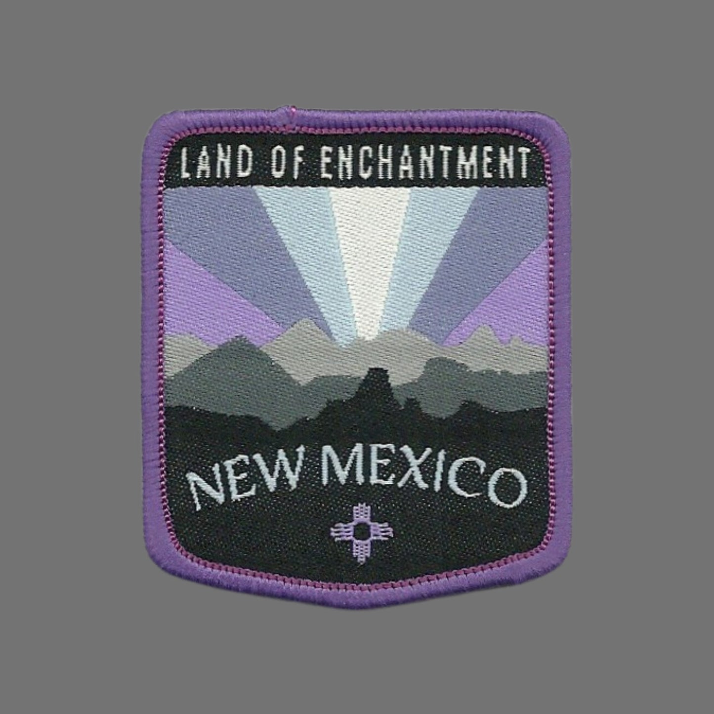 New Mexico Patch – Land of Enchantment – Travel Patch NM Souvenir Embellishment or Applique NM State 2.25" Iron On Purple